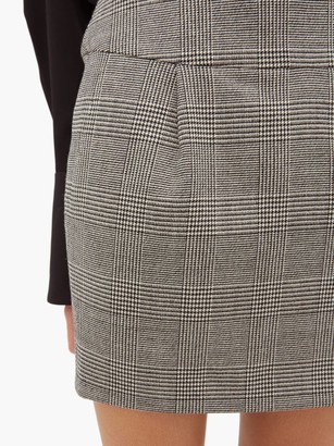 Alexandre Vauthier Prince Of Wales-check Wool-blend Skirt - Grey Multi