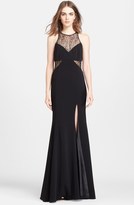 Thumbnail for your product : Jay Godfrey 'Rutherford' Lace & Stretch Crepe Gown
