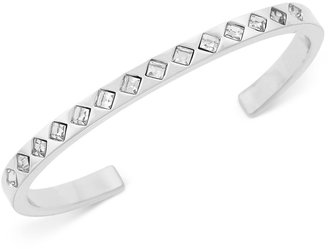 BCBGeneration Silver-Tone Pavé Cuff Bracelet