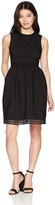 Thumbnail for your product : Calvin Klein Women's Cotton Fit and Flare with Novelty Trim Dress