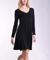 black long casual dress