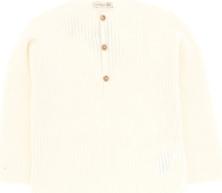 Wedoble Button Ribbed Sweater