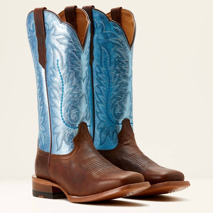 Ariat Women's Frontier Tilly Western Boot In Tan/blue