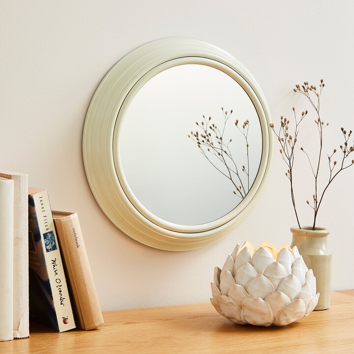 Dunelm Round Mirror 30cm Cream ShopStyle