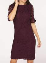 Thumbnail for your product : **Tall Berry Lace Flute Sleeve Shift Dress