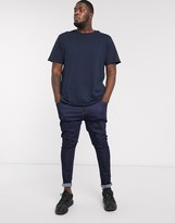Thumbnail for your product : Jack and Jones Originals curved hem t-shirt in navy