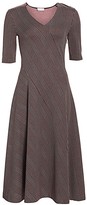 Thumbnail for your product : Rosetta Getty Plaid Panel Midi Dress