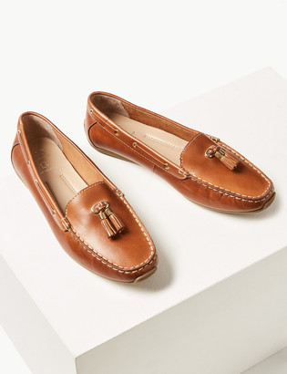 Marks and Spencer Leather Tassel Boat Shoes