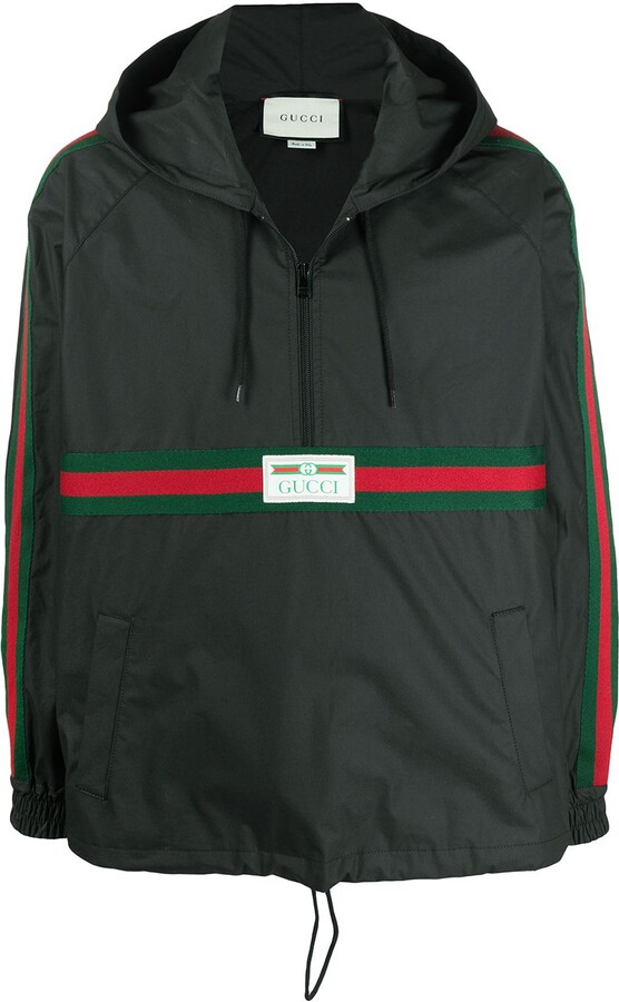 Gucci Label windbreaker jacket - ShopStyle