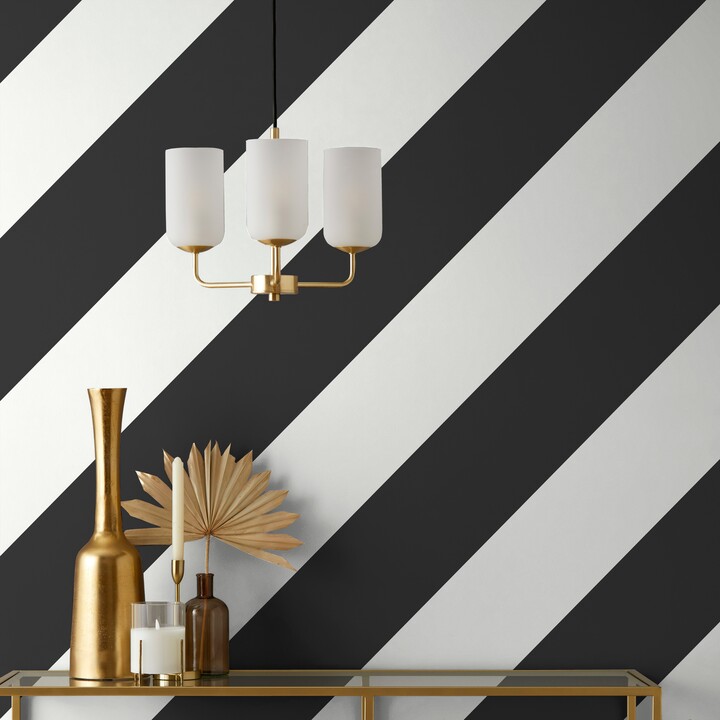 Dunelm Diagonal Stripe Monochrome Wallpaper Black ShopStyle Decor