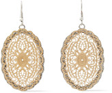 Thumbnail for your product : Kenneth Jay Lane Rhodium-plated And Gold-tone Earrings