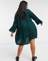Thumbnail for your product : Simply Be tiered smock dress in gingham