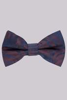 Thumbnail for your product : Moss Bros Navy and Wine Rose Bow Tie