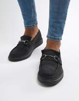 Thumbnail for your product : ASOS Design DESIGN Loafers In Black Leather With Snaffle