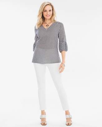 Chico's Chicos Gingham Bell-Sleeve Top