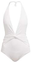 Thumbnail for your product : Melissa Odabash Tahiti Knotted Halterneck Swimsuit - Womens - White