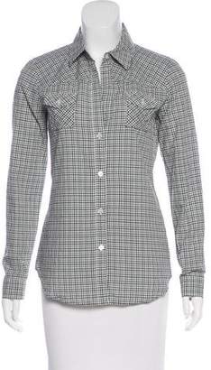 Elizabeth and James Gingham Button-Up Top