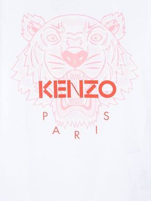 Kenzo Kids tiger print cotton T-shirt