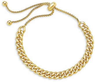 Sterling Forever 14K Goldplated Chain Link Bolo Bracelet