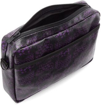 Needles Black & Purple PVC Papillon Bag