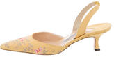 Thumbnail for your product : Manolo Blahnik Embroidered Slingback Pumps
