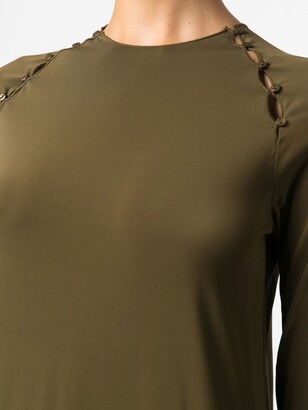 LOULOU STUDIO Shoulder-Button Maxi Shift Dress