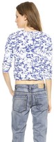 Thumbnail for your product : Monrow Crystal Tie Dye Cropped Sweatshirt
