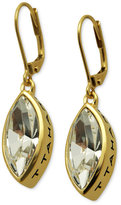 Thumbnail for your product : T Tahari Earrings, 14k Gold-Plated Crystal Navette Drop Earrings