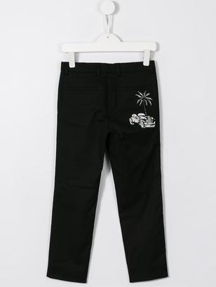 Dolce & Gabbana Kids embroidered car trousers