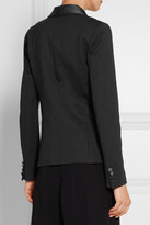 Thumbnail for your product : Karl Lagerfeld Paris Satin-trimmed Stretch-ponte Blazer - Black