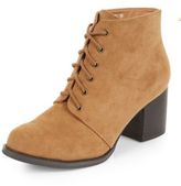 Thumbnail for your product : New Look Teens Black Lace Up Block Heel Boots