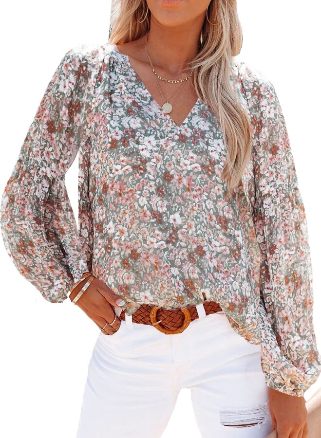 Summer Loose Comfort Zipper Button Chiffon Tops T-Shirt Blouse BOOMJIU Womens Casual Long Sleeve Blouse