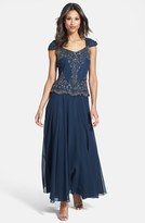 Thumbnail for your product : J Kara Women's Embellished Chiffon Fit & Flare Gown, Size 12 - Blue