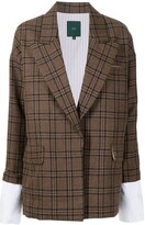 Thumbnail for your product : Jejia Plaid-Pattern Oversized Blazer