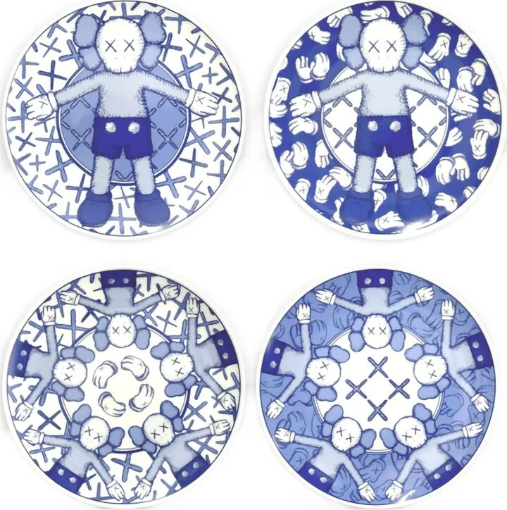 KAWS Holiday Taipei ceramic plates (set of four)