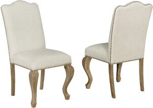 Upholstered King Louis Back Arm Chair (Set of 2) One Allium Way Frame Color: Gray, Upholstery Color: Gray