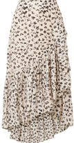 Thumbnail for your product : Ulla Johnson Gretchen Asymmetric Tiered Floral-print Cotton And Silk-blend Gauze Skirt