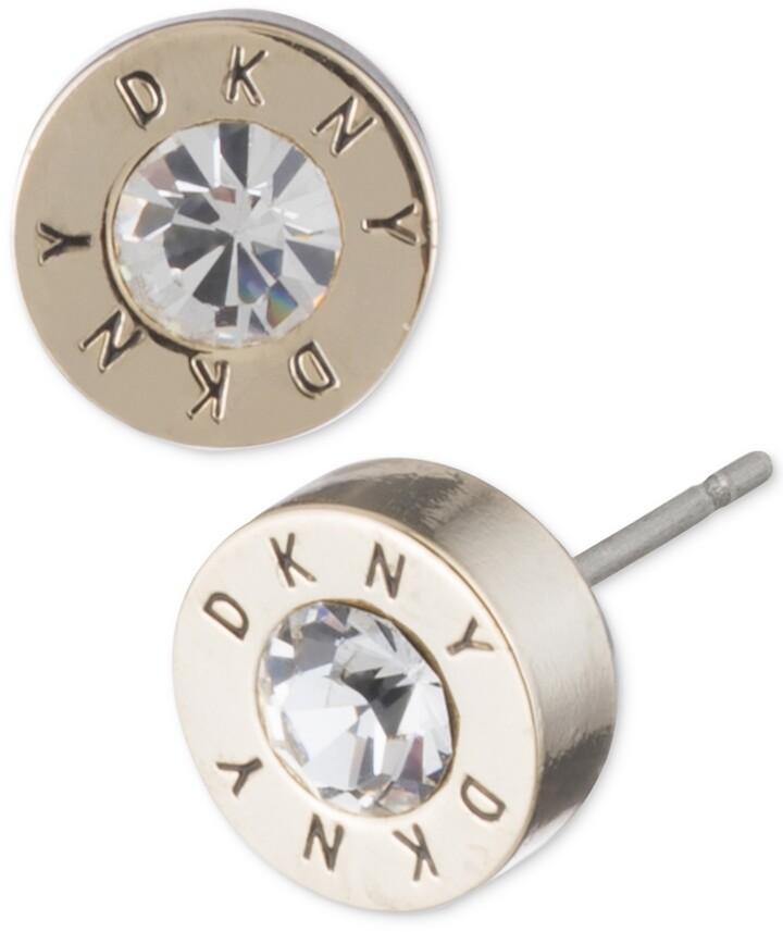 DKNY Logo Crystal Ring Stud Earrings, Created for Macy's - ShopStyle