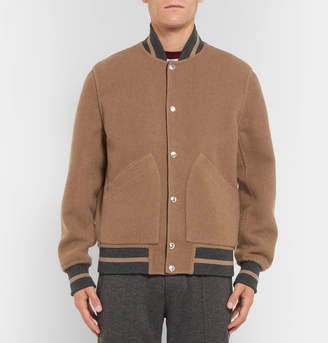 Brunello Cucinelli Reversible Wool And Cashmere-Blend Bomber Jacket