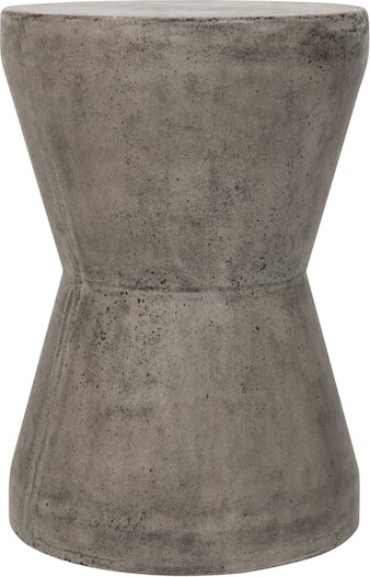 Safavieh Torre Concrete Stool in Dark Grey