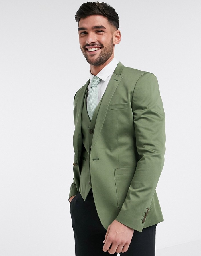 olive blazer mens