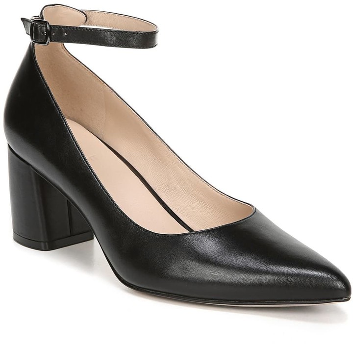 block heel pumps wide width