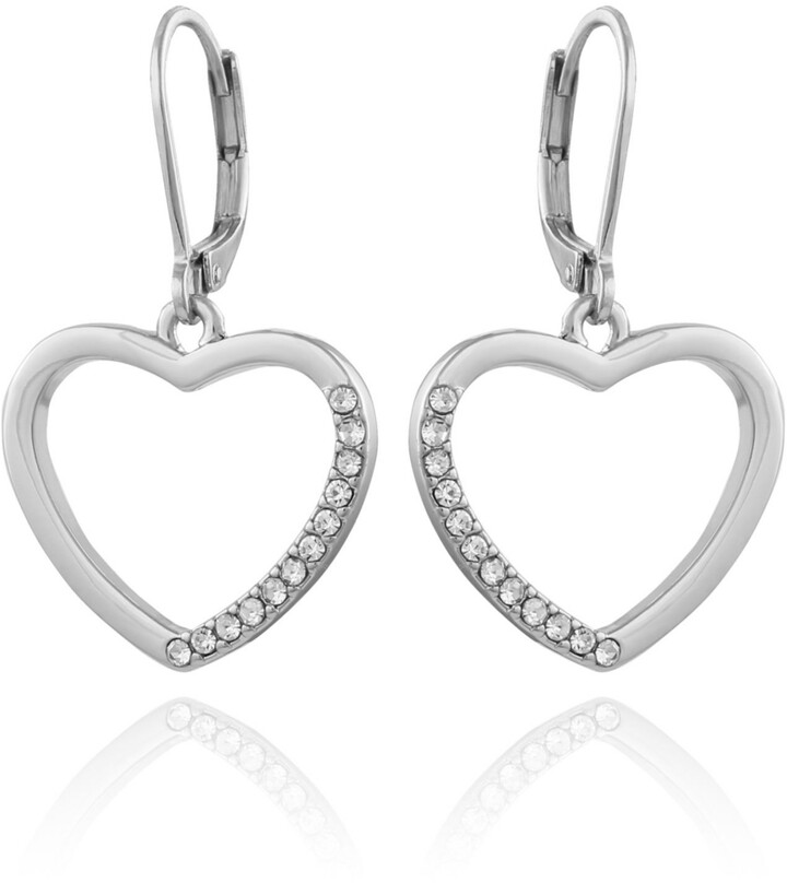 Drop Silver Heart Earrings | Shop the world's largest collection 