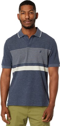 Nautica Men's Sustainably Crafted Classic Fit Chest-Stripe Polo