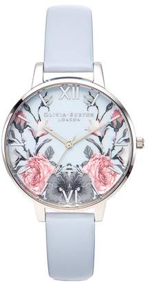 Olivia Burton 'Power of Three' floral print 38mm watch