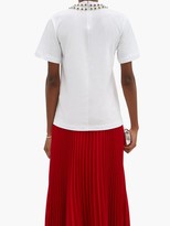 Thumbnail for your product : Christopher Kane Crystal-embellished Cotton-jersey T-shirt - White