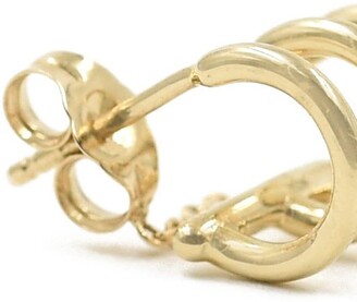 BONDEYE JEWELRY 14kt Yellow Gold Three-Hoop Cuff Earrings