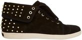 Thumbnail for your product : Boutique 9 Nine West Katreen Flat High Top Black Leather Sneakers With Gold Stud