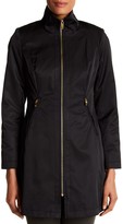 Thumbnail for your product : Via Spiga Seamed Funnel Neck Coat (Petite)