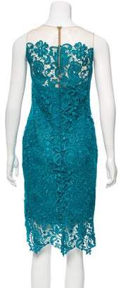 Marchesa Notte Lace Knee-Length Dress